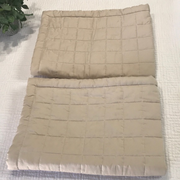 Hotel Collection Pima cotton Quilted
Shams, Standard tan - Picture 1 of 7